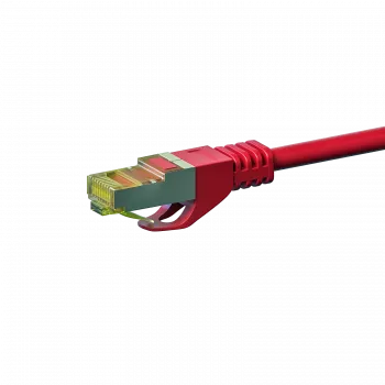 Cable de red DSIT Cat.7 S/FTP RJ45 macho a macho, apantallamiento PiMF, rojo, 1,5 m