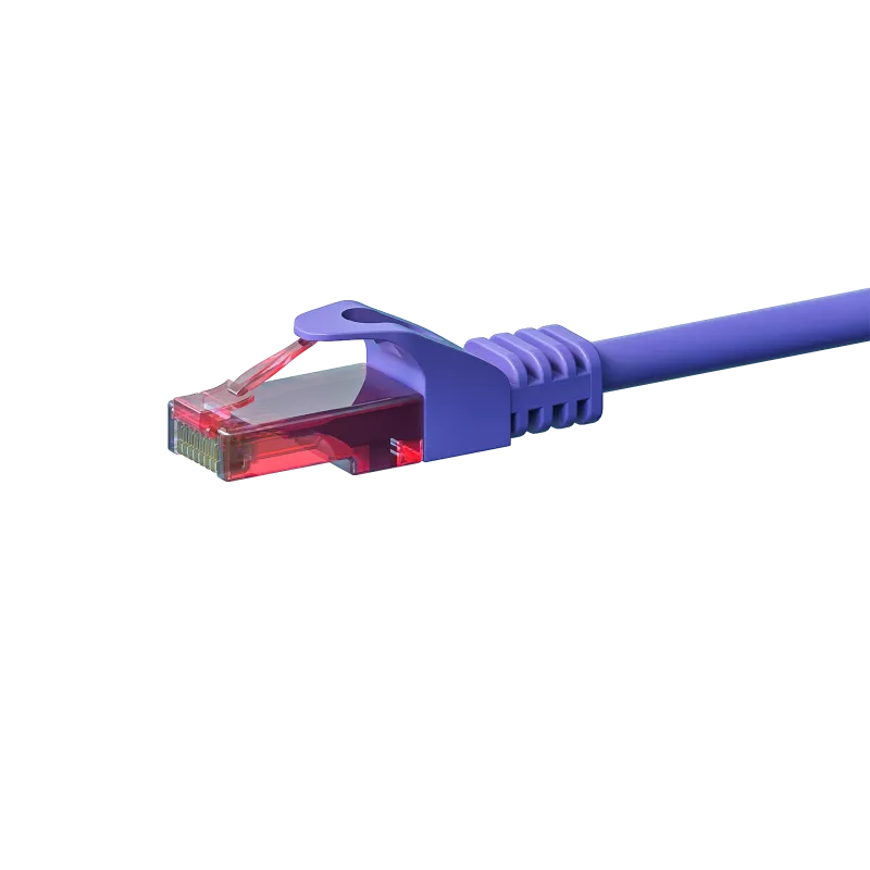 Cable de red DSIT CAT6 U/UTP, 2 m, violeta, 100 % cobre (DC-68-020)