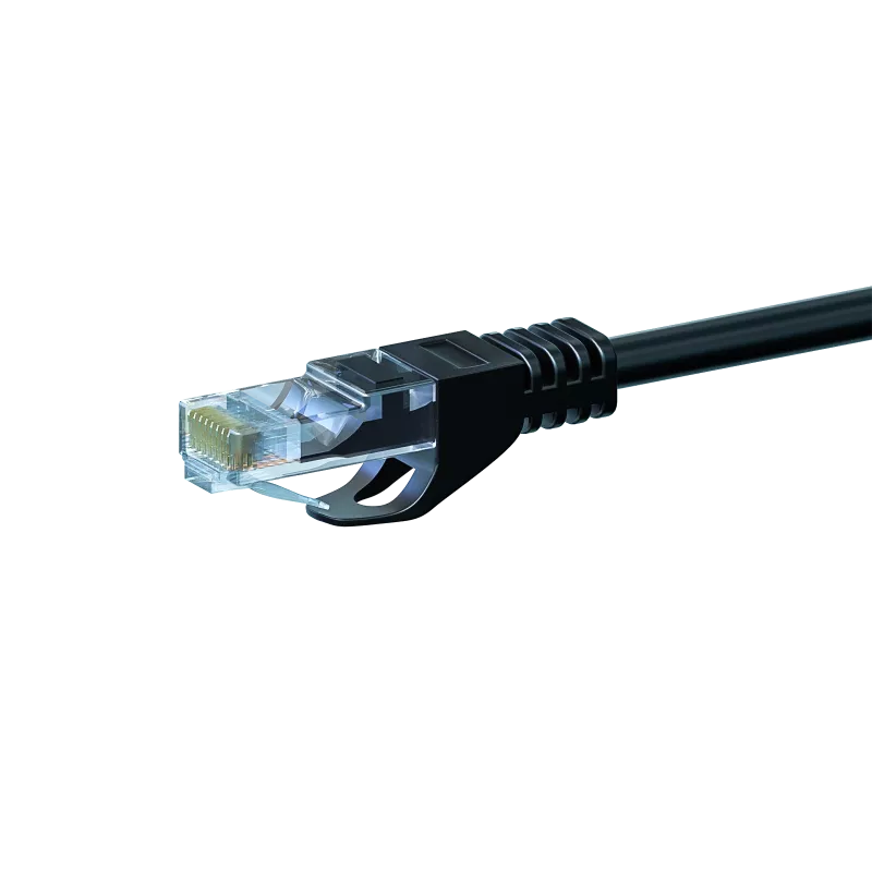 Cable de red DSIT CAT5e U/UTP, 0,25 m, negro, 100% cobre (DC-50-002)