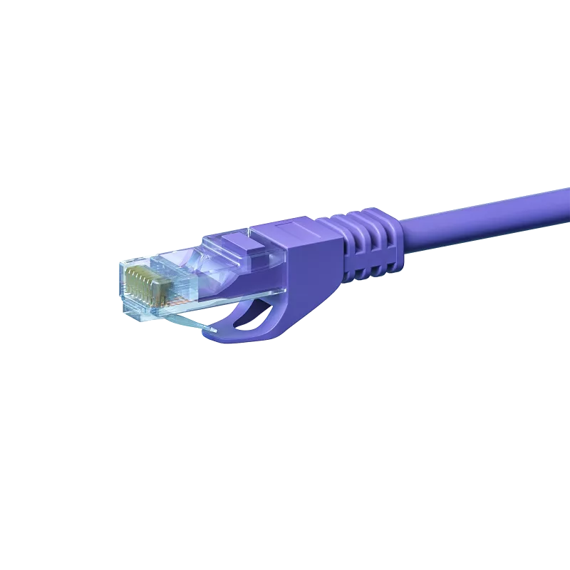 Cable de red DSIT CAT5e U/UTP, 2 m, violeta, 100% cobre