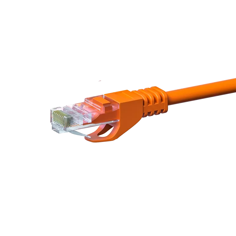 DSIT CAT 5e U/UTP Cable de red Ethernet, 1m, Naranja, CCA, RJ45, 1 Gbit/s, 100 MHz, PVC