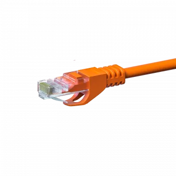 DSIT CAT 5e U/UTP Cable de red patch, RJ45, 15m, Naranja, CCA, 1 Gbit/s