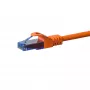 Cable de parcheo Ethernet DSIT CAT6a U/UTP 100% cobre 0,15 m naranja
