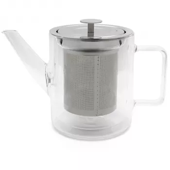 Tetera de cristal de doble pared Bredemeijer San Remo 1,0L con filtro