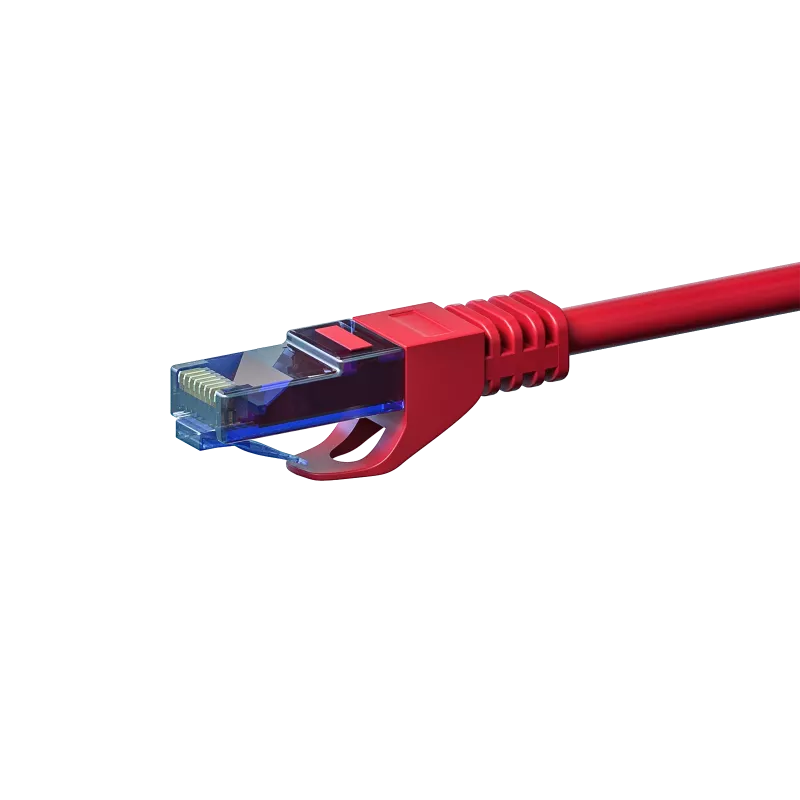 Cable de parcheo DSIT CAT6a U/UTP 100% cobre, 1,5 m, rojo
