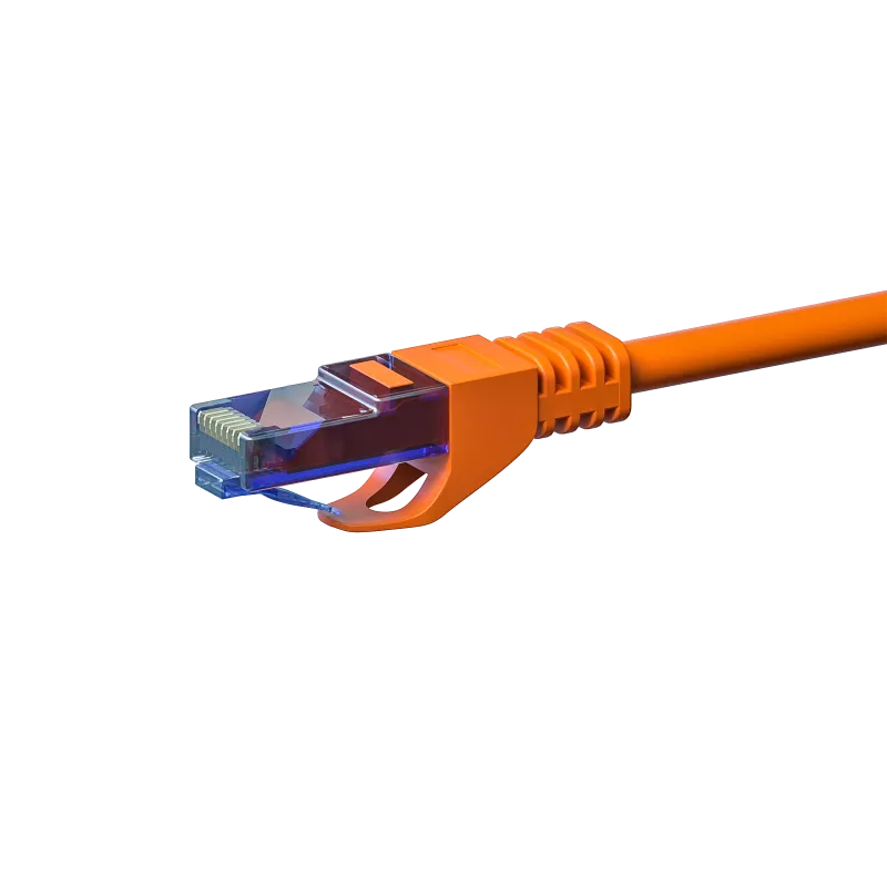 Cable de parcheo DSIT CAT6a U/UTP 100% cobre, 1,5 m, naranja
