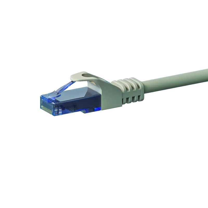 Cable de parcheo DSIT CAT6a U/UTP 100% cobre, 5m, gris, RJ45, 10Gbps, 500MHz