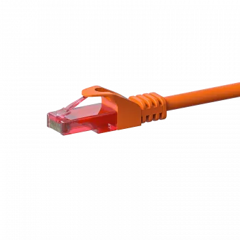 Cable de parcheo de red DSIT CAT6, U/UTP, 0,15 m, naranja, 100% cobre (DC-66-001)