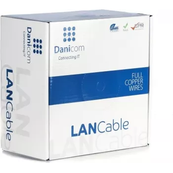Cable de red DSIT Danicom CAT7 S/FTP 100m conductor macizo LSZH Dca naranja