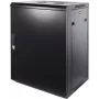 Armario rack de servidores de pared DSIT DS6415M 15U con puerta metálica, 600x450x770 mm, negro