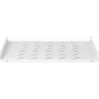Bandeja fija de 1U DSIT para armarios de pared de 600 mm de profundidad, blanca