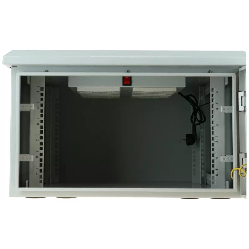 DSIT DS6606-OUT armario de servidor de pared para exterior de 19 pulgadas IP55, 6U, 600x600x368 mm