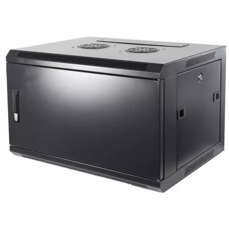 DSIT DS6604M armario de servidor de pared 4U con puerta metálica, 600 x 600 x 280 mm, negro