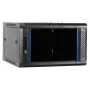DSIT DS6604-F carcasa de servidor de pared 6U con puerta de cristal, 600x450x320 mm, negro