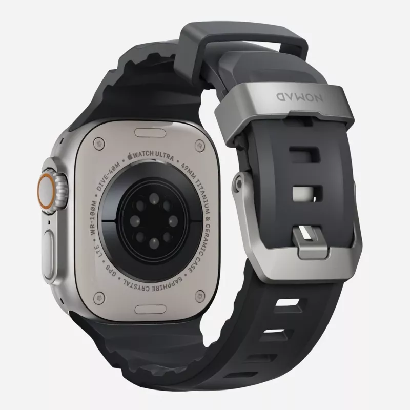 NOMAD Rocky Point correa para Apple Watch 46mm/49mm negro-plata