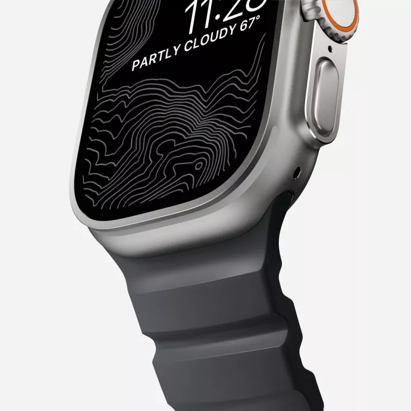 NOMAD Rocky Point correa para Apple Watch 46mm/49mm negro-plata