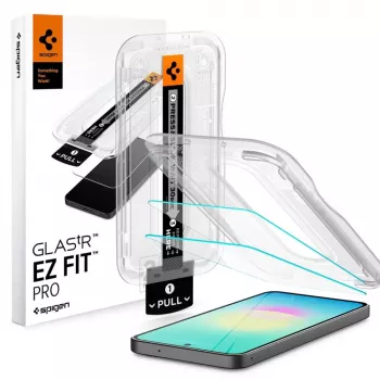 Spigen Glas.tR EZ Fit Pro pack de 2 protectores de pantalla de cristal templado para Samsung Galaxy A27 5G - transparente