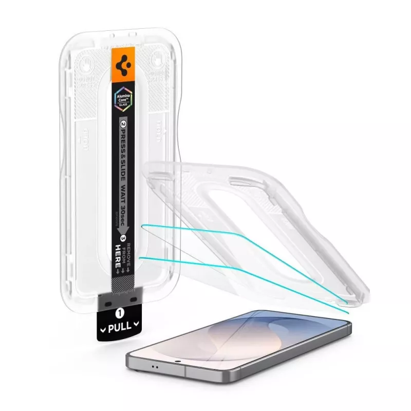 Spigen Glas.tR EZ Fit Pro AC HD protector de pantalla de cristal templado para Samsung Galaxy S26 FE - transparente