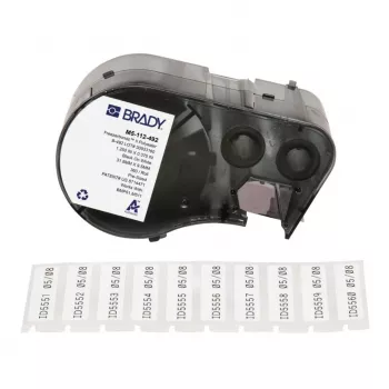 BRADY FreezerBondz B-490 etiquetas de poliéster para BMP21-PLUS, M210, M211 - 19,05 mm x 6,4 m, blanco, acrílico permanente, transferencia térmica, criogénico y laboratorio