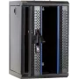 DSIT rack de servidor de pared 9U 10 pulgadas con puerta de cristal, 312x310x486 mm, negro