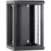DSIT rack de servidor de pared 9U 10 pulgadas con puerta de cristal, 312x310x486 mm, negro