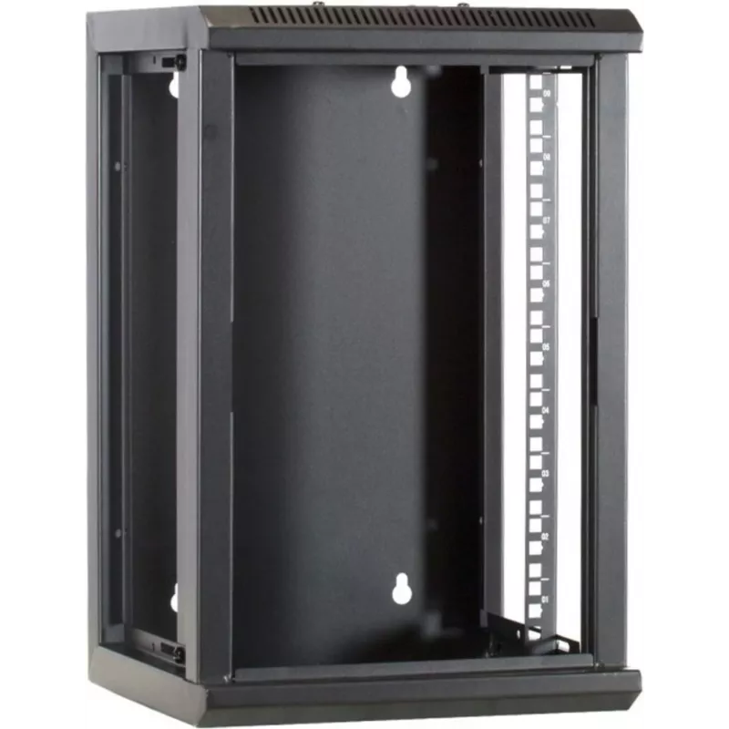 DSIT rack de servidor de pared 9U 10 pulgadas con puerta de cristal, 312x310x486 mm, negro