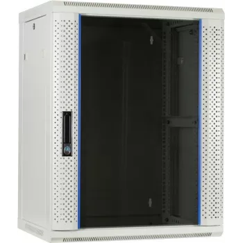 DSIT armario de servidor de pared 15U con puerta de cristal, Blanco, 600x450x770 mm (DS6415W)