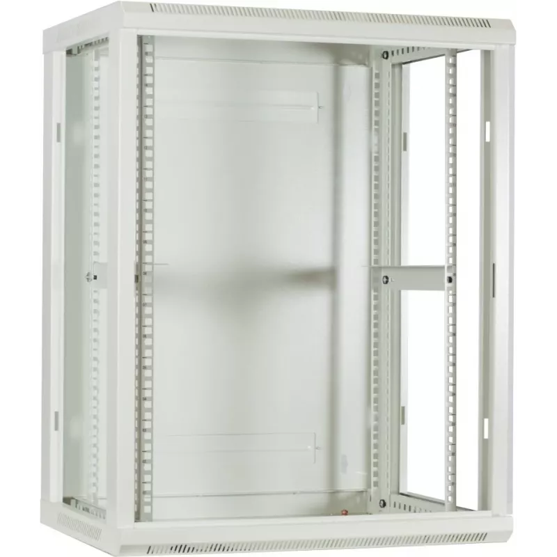 DSIT armario de servidor de pared 15U con puerta de cristal, Blanco, 600x450x770 mm (DS6415W)