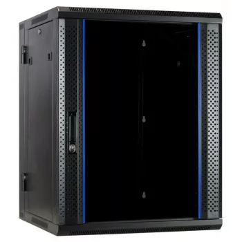 DSIT DS6615-DOUBLE armario de servidor de pared reversible con puerta de cristal, 600 mm de ancho
