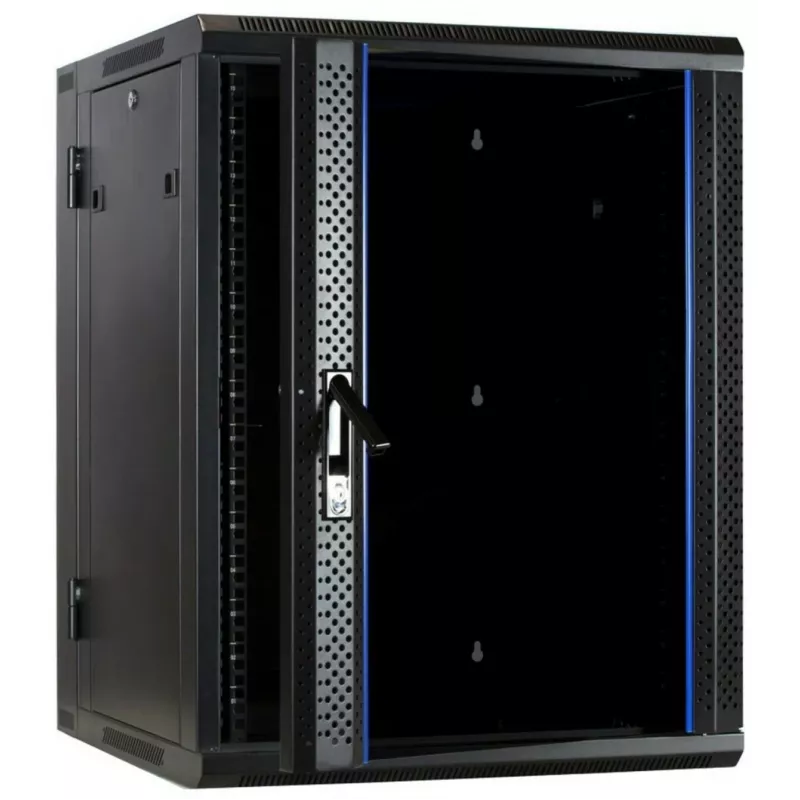 DSIT DS6615-DOUBLE armario de servidor de pared reversible con puerta de cristal, 600 mm de ancho