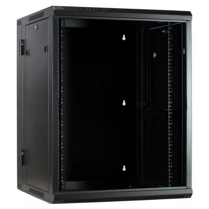 DSIT DS6615-DOUBLE armario de servidor de pared reversible con puerta de cristal, 600 mm de ancho