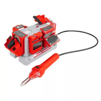 HOLZMANN MASCHINEN MSG2021 afilador múltiple 230V para brocas, cuchillos, tijeras y cinceles – 95 W, disco con recubrimiento de diamante, ángulo ajustable