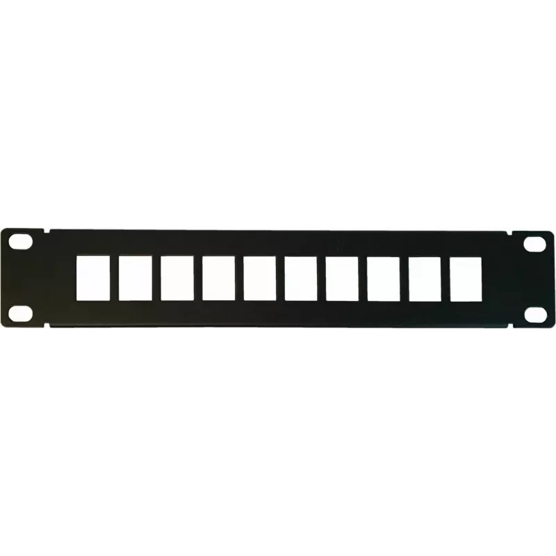 DSIT DS10-Patch-10UTP panel de parcheo keystone UTP sin cargar de 10 puertos, montaje en rack 19