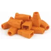 Funda RJ45 DSIT Danicom naranja, pack de 10 – alivio de tracción sin gancho para cables Ethernet