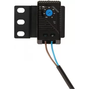 Termostato bimetálico DSIT DS-Therm para control de ventilador, 0-60 °C, carril DIN, contacto NO