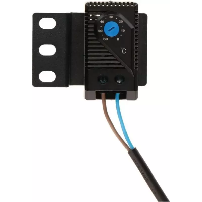 Termostato bimetálico DSIT DS-Therm para control de ventilador, 0-60 °C, carril DIN, contacto NO