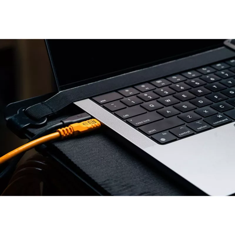 Tether Tools TetherPro Optima 10G cable acodado USB-C a USB-C, 1,8 m, naranja (CUC06RTG2-ORG)