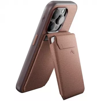 Peak Design Mobile Wallet SlimLink Soporte magnético para tarjetas con pie para MagSafe, Adobe Red