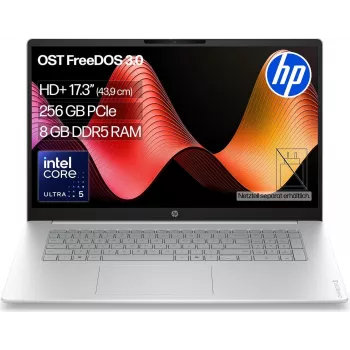 HP OmniBook 3 17-dg0054ngx Portátil 17,3 pulgadas Full HD - Intel Core 5 225U, 8GB RAM, 256GB SSD, FreeDOS, Plata natural