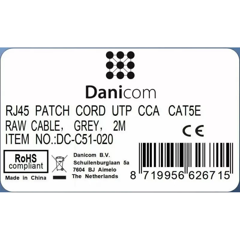 DSIT cable de red CAT 5e U/UTP, 2 m, gris, CCA