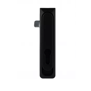 DSIT DS-EUROLOCK Cerradura de medio cilindro perfil europeo para armarios de servidores, niquelada, con llave distinta, 2 llaves