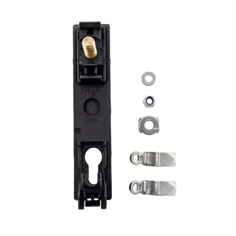 DSIT DS-EUROLOCK Cerradura de medio cilindro perfil europeo para armarios de servidores, niquelada, con llave distinta, 2 llaves