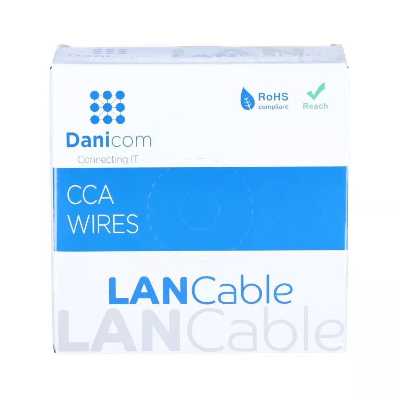 DSIT CAT5e U/UTP 50m Cable de red CCA en rollo, gris (DC-UTP5CCA50-GRY)