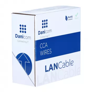 DSIT CAT5e U/UTP Cable de red flexible 100 m gris CCA 26/7 AWG