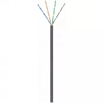 DSIT CAT6 Cable exterior de red U/UTP AWG 23/1 conductor sólido 100 metros negro