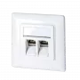 DSIT DC-Wall-Frame-I Marco de diseño marfil 1 módulo para tomas de datos