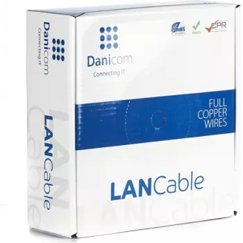 DSIT DANICOM CAT6A U/UTP cable de núcleo sólido 50m - LSZH (Dca) - 10GBase-T, 500MHz