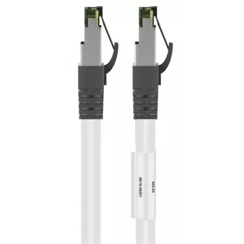 DSIT Cable de red RJ45 S/FTP PiMF CAT 8 Blanco 0,25m