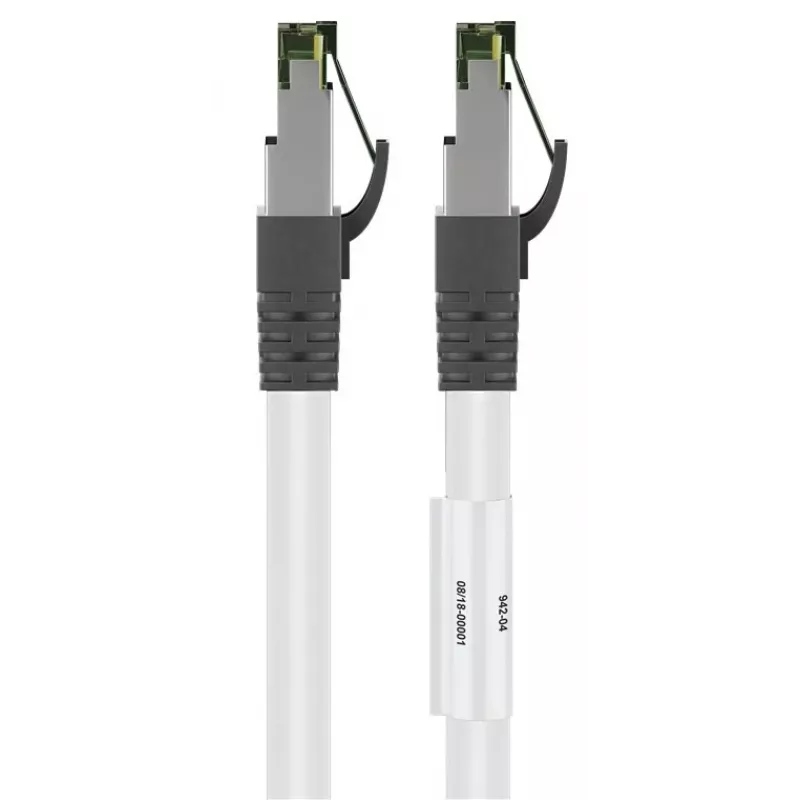DSIT Cable de red RJ45 S/FTP PiMF CAT 8 Blanco 0,25m