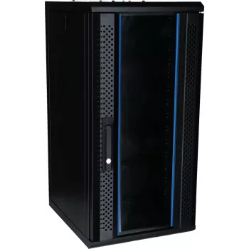 DSIT DS10-3415 Rack de servidor de pared 15U 10 pulgadas con puerta de cristal, 370x450x752 mm, Negro